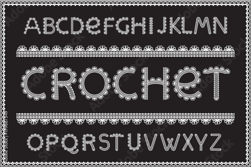 Crochet letters set