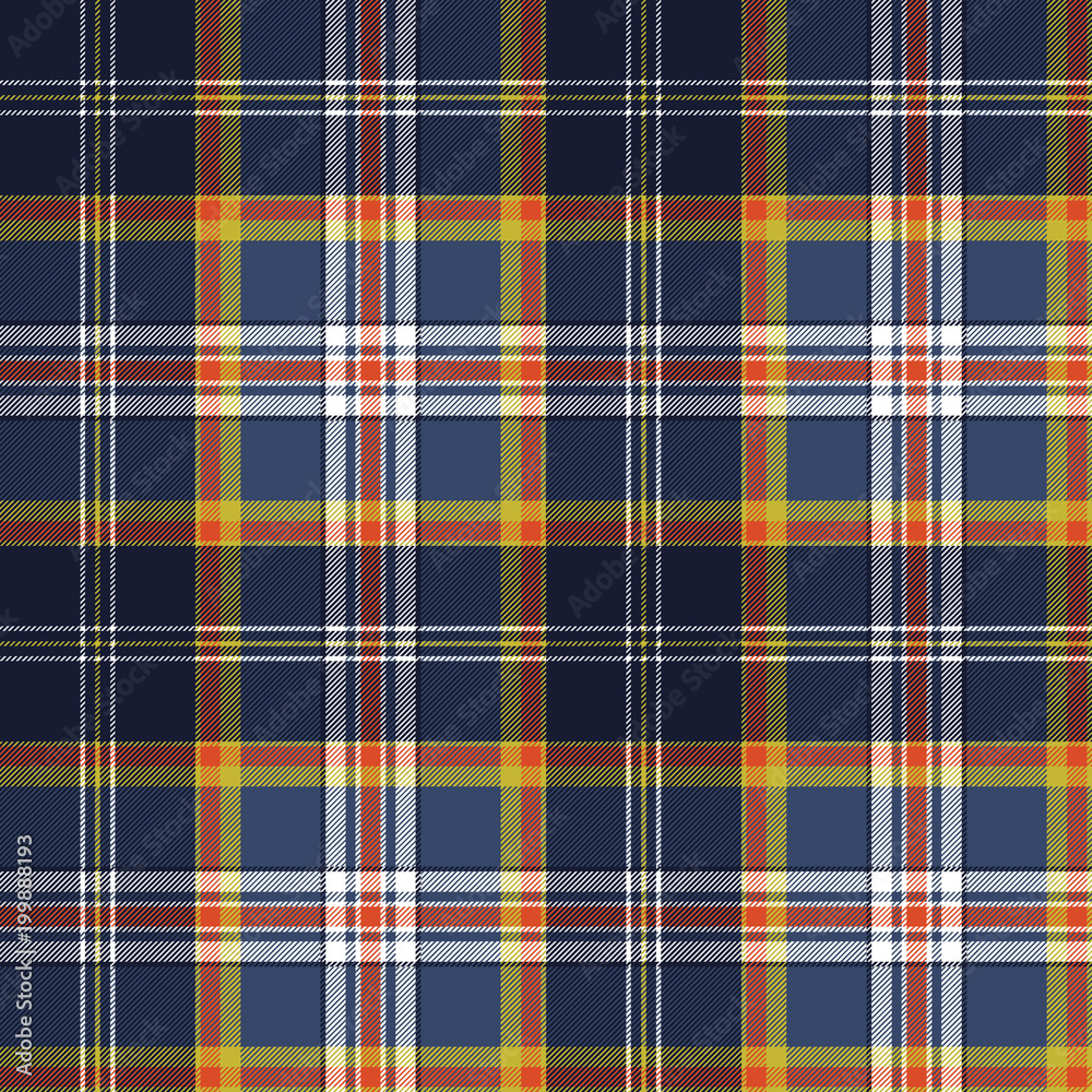 Color tartan fabric texture seamless pattern