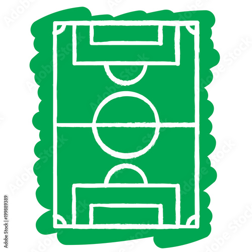 Hand draw soccer field