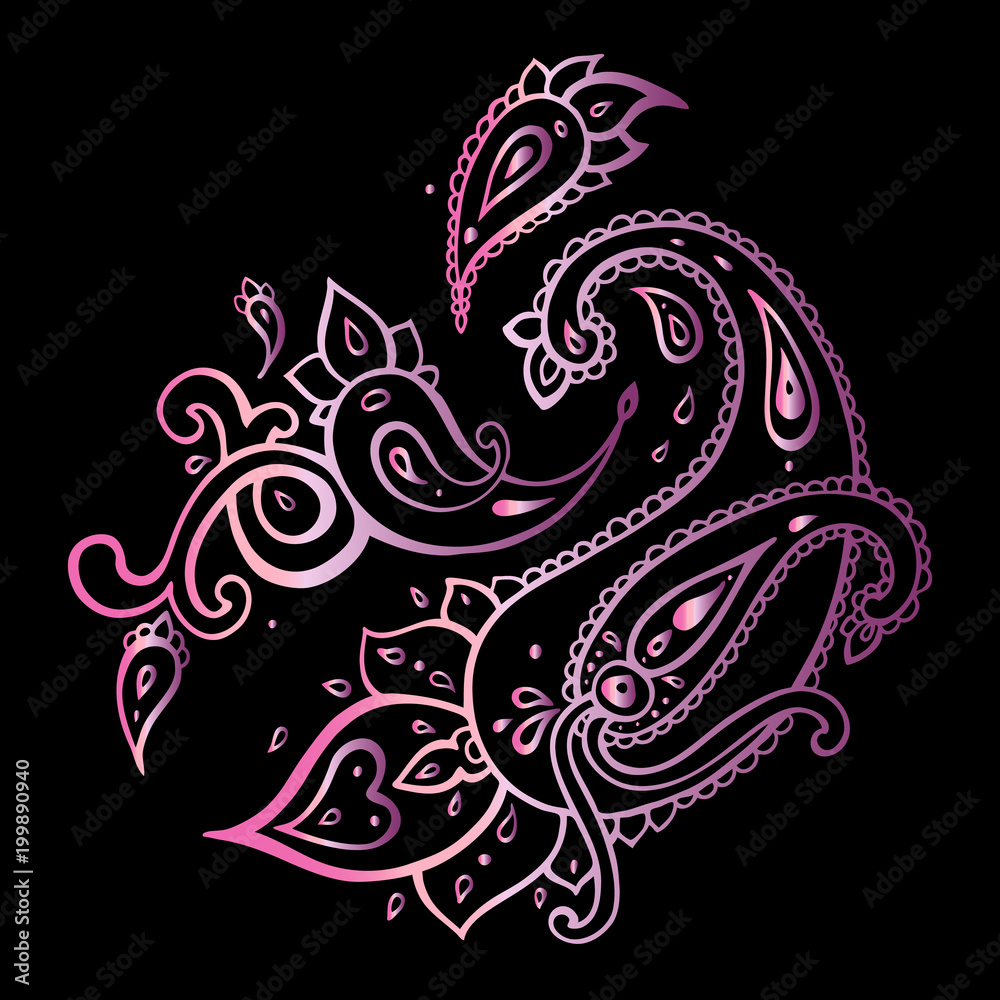 Paisley background. Hand Drawn ornament. Vector illustration Paisley background. Hand Drawn ornament. Vector illustration