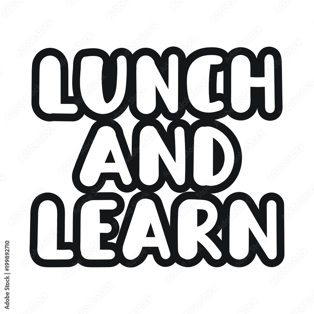 Lunch and learn. Vector hand drawn illustration. Lunch and learn. Vector hand drawn illustration.