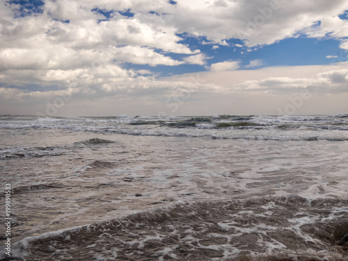 Castelldefels beach after a stormy day