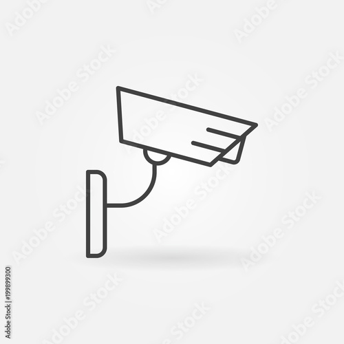 CCTV vector concept icon in thin line style