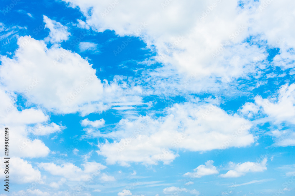 Blue sky and White cloud. clear blue sky with plain white cloud