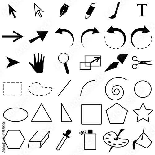 Paint tools. Vector