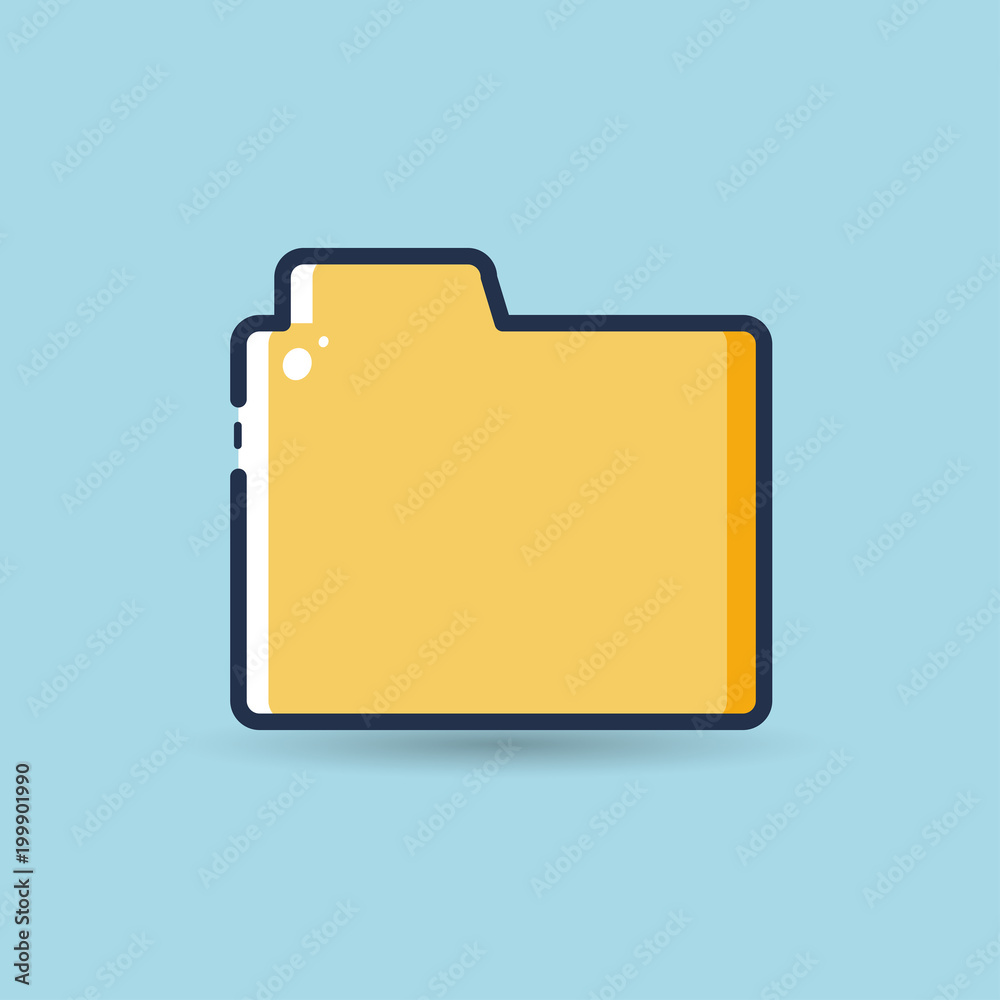 Vector image of a folder design on a blue background. Vector, illustration eps10 Vector image of a folder design on a blue background. Vector, illustration eps10