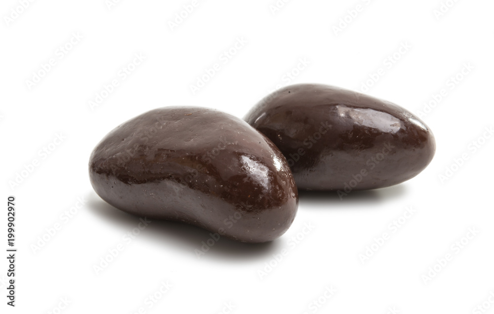 nuts in chocolate isolated nuts in chocolate isolated
