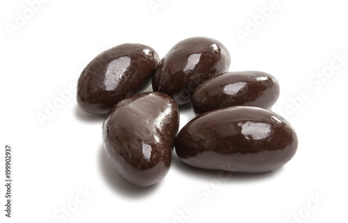 nuts in chocolate isolated