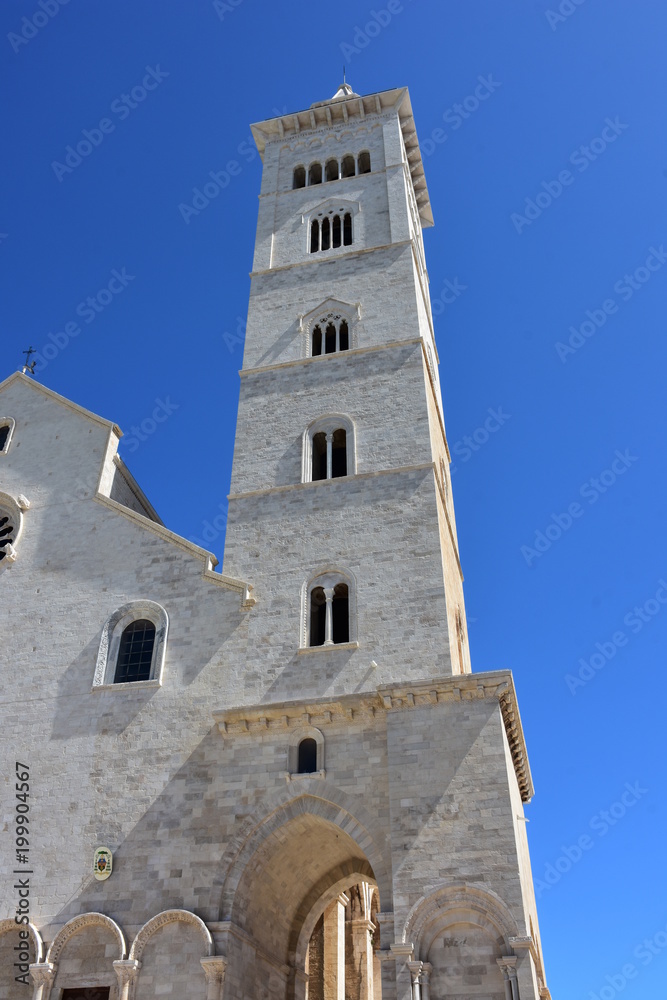 Italy, Puglia, Cathedral of Trani, a messenger monument of a UNESCO culture of peace, is a splendid example of Apulian Romanesque architecture, 