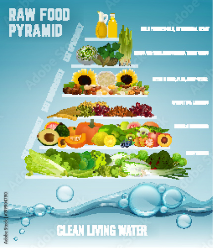 Raw food pyramid