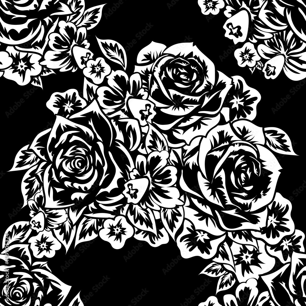 seamless monochrome pattern