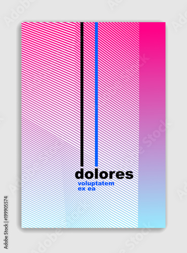 Line art vector minimalistic modern brochure design, cover template, geometric halftone gradient. For Banners, Placards, Posters, Flyers. Perfect and unlike, pattern texture.