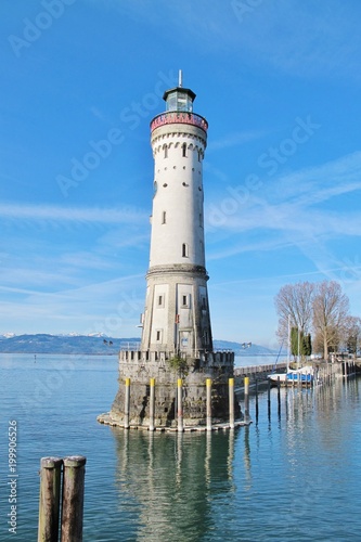 Leuchtturm  Hafen  Lindau  Bodensee
