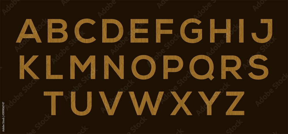 lettering logo  design template. wood texture logo template
