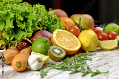 Healthy eating  healthy diet - organic fruit and vegetable