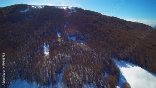 Aerial video of Campo Felice, Lazio in winter photo