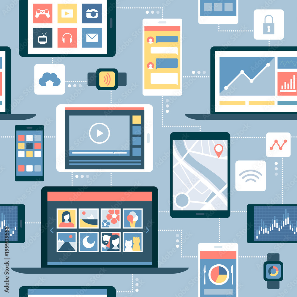 Network of devices and mobile apps Network of devices and mobile apps