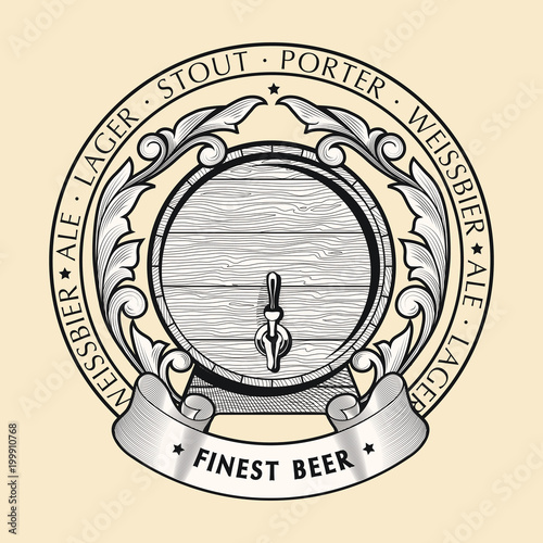Barrel of beer emblem