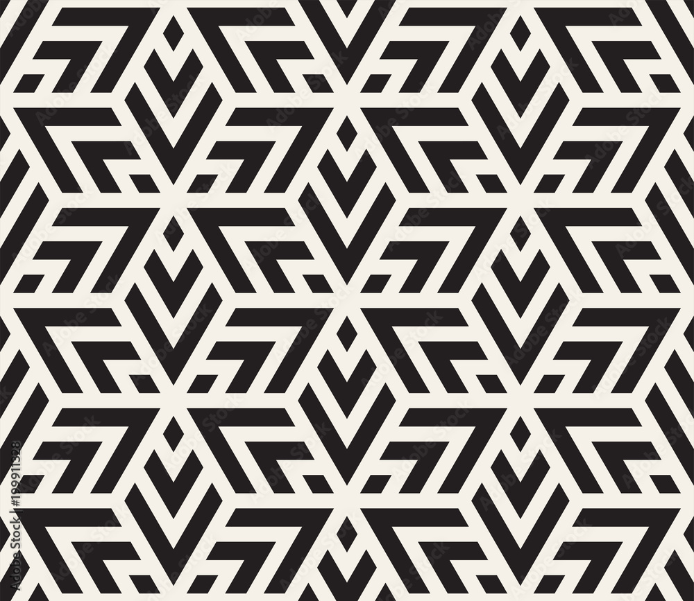 Vector seamless pattern. Modern stylish abstract texture. Repeating geometric tiles