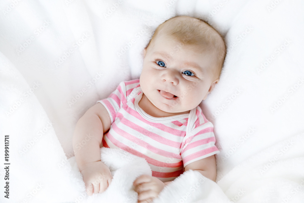 Portrait of cute adorable newborn baby child Portrait of cute adorable newborn baby child