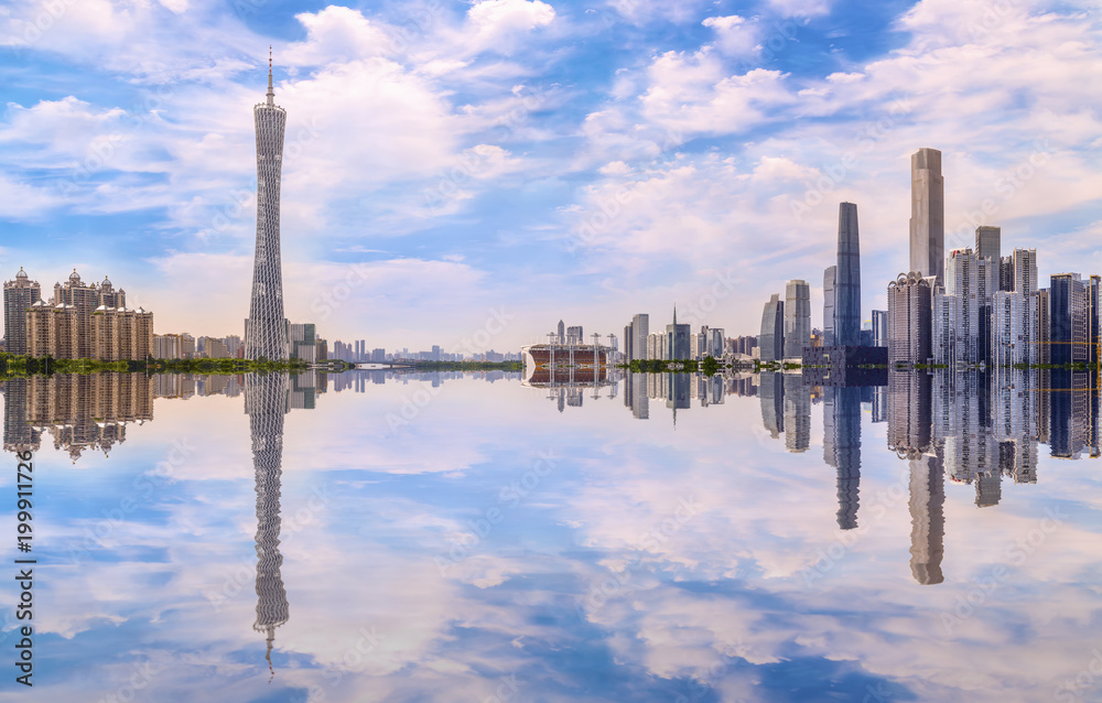 Naklejka premium Skyline of urban architectural landscape in Guangzhou
