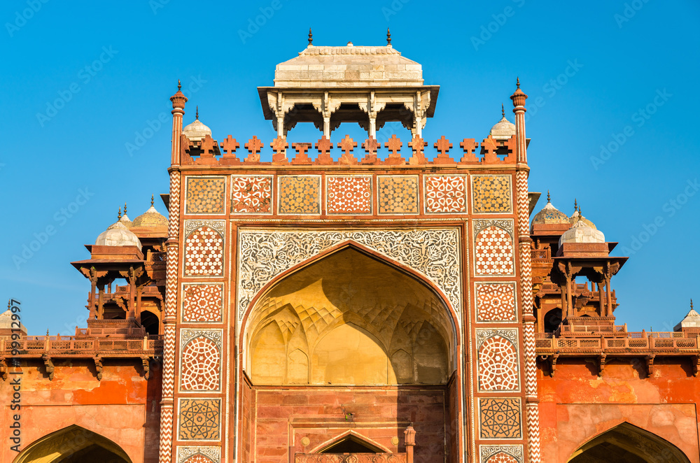 Tomb of Akbar the Great at Sikandra Fort in Agra, India