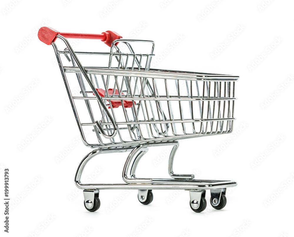 Shopping Cart Trolly on White Background