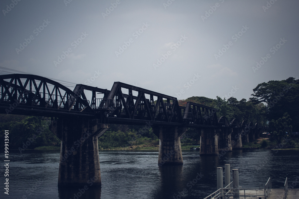 The Bridge Over the River Kwai in Kanchanaburi, Thailand