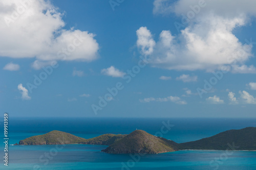 Beautiful landscape of the Caribbean Island of Tortola