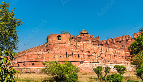Delhi Gate of Agra Fort. UNESCO heritage site in India