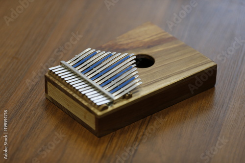 African musical instrument calimba.A rare musical instrument. African calimba. Ethnic Instrument photo