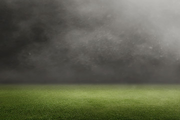 Soccer field with green grass