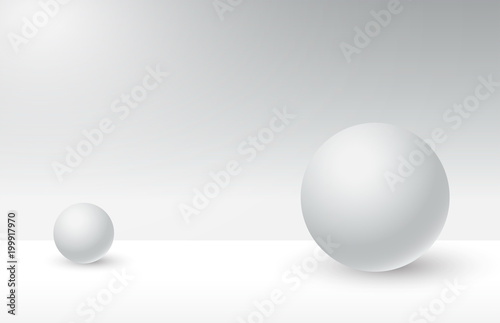 comparative with disadvantage and advantageous illustration,business competition concept and successful,circle big and small with copy space on white background,difference of shape © toodtuphoto