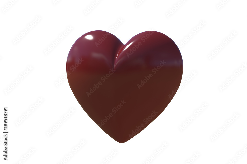 red heart on white isolate red heart on white isolate