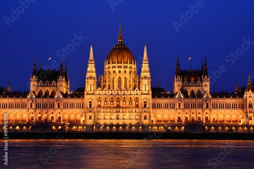 Parliament building in Budapest, capital of Hungary.