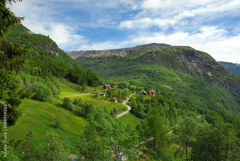 Fototapeta premium Norway. The Stalheim Gorge