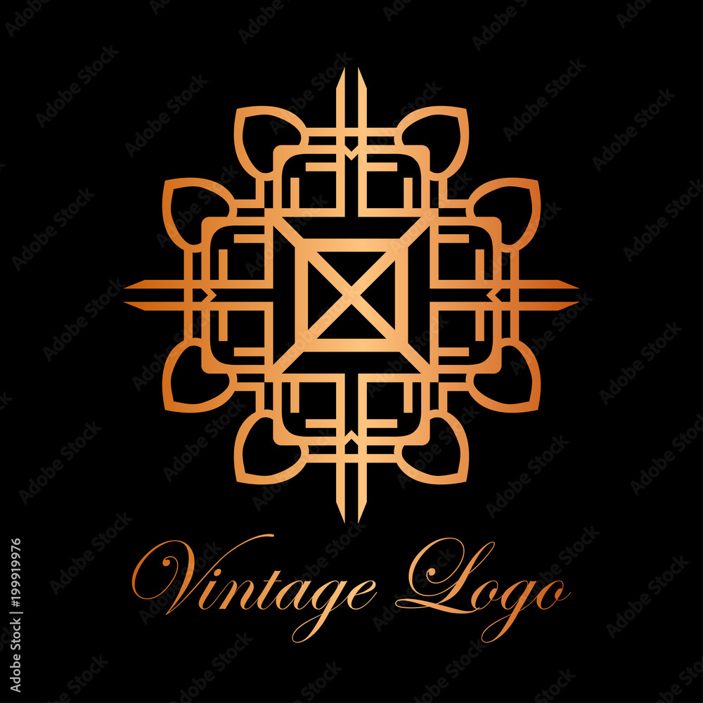 Vintage ornamental logo