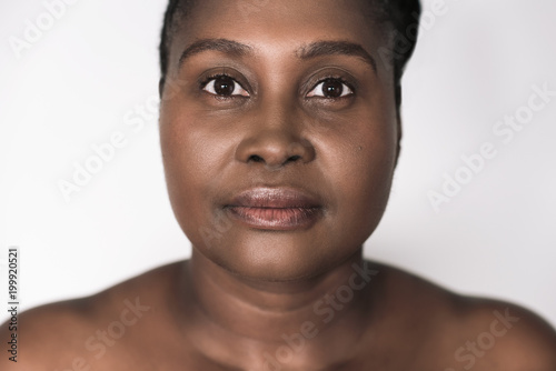 Young African woman with a perfect complexion