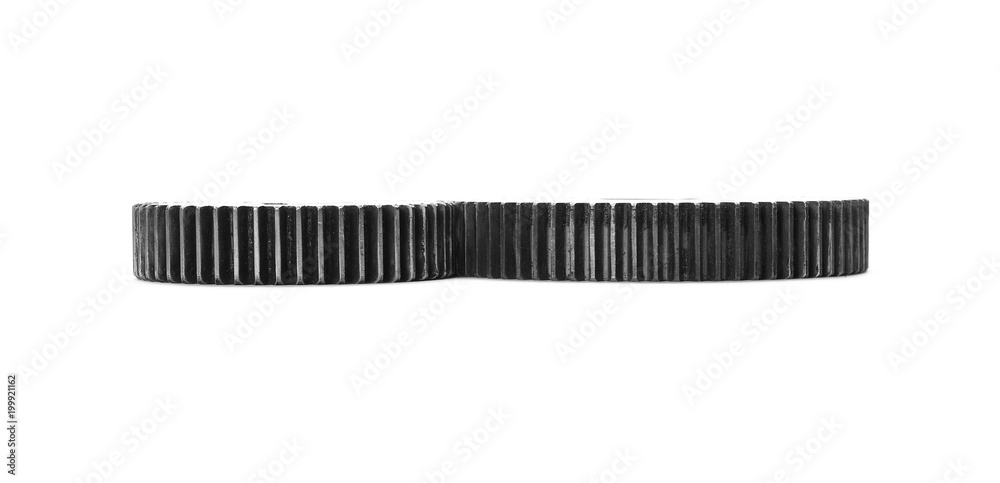 Metal gears isolated on white background, design element Metal gears isolated on white background, design element
