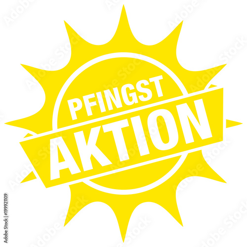 Sonnen-Button "Pfingstaktion" Banner gelb