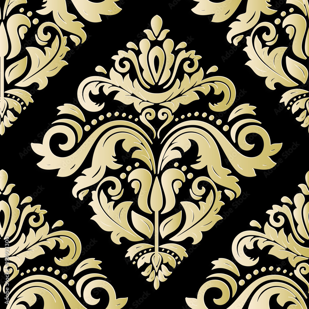 Orient vector classic pattern. Seamless abstract background with vintage elements. Orient background. Golden ornament for wallpaper and packaging