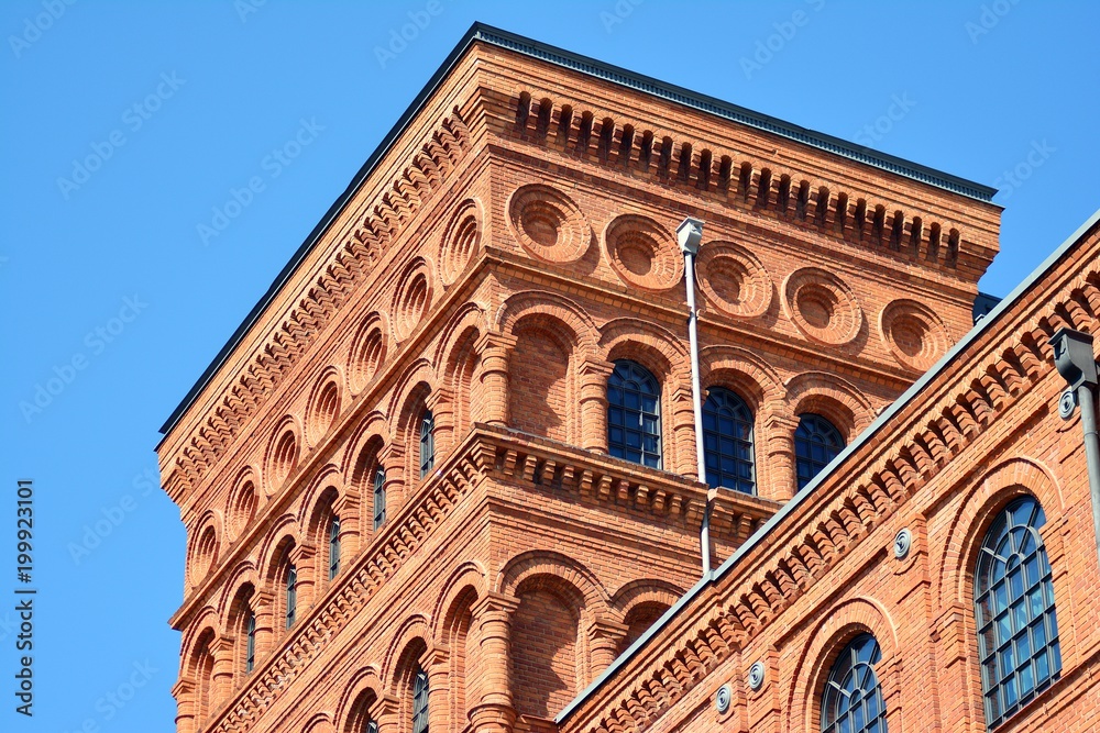 Revitalized red brick buildings