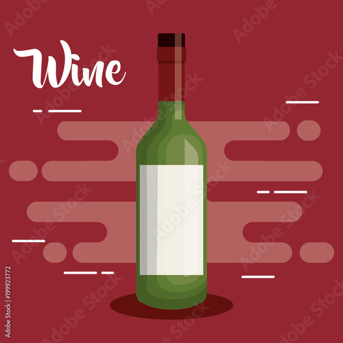 wine bottle drink icon vector illustration design