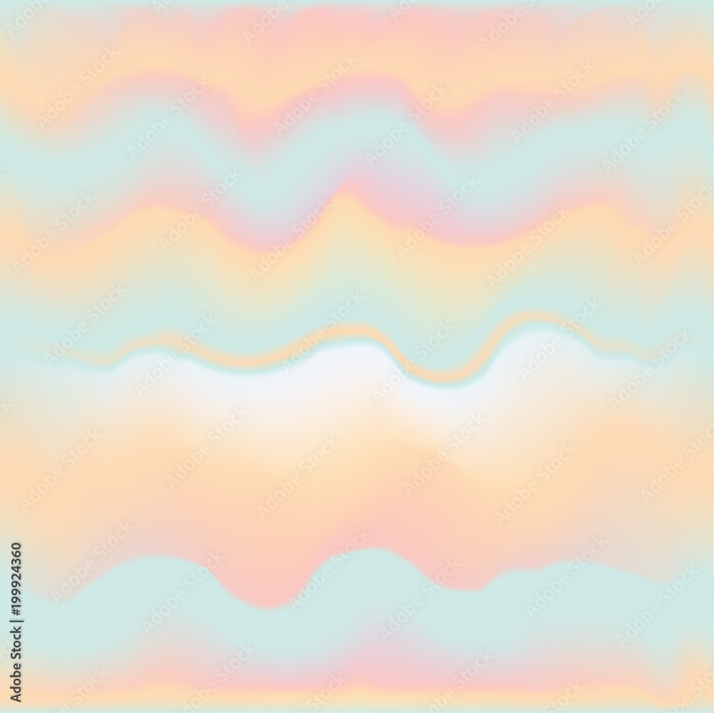Fototapeta premium Blurred background. Abstract vector illustration. Multicolored. Wavy. Holographic.