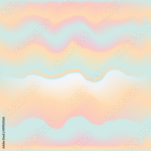Blurred background. Abstract vector illustration. Multicolored. Wavy. Holographic.