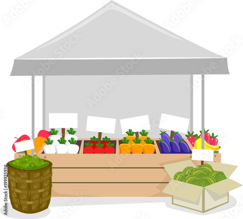 Fruits Vegetable Market Ill...
