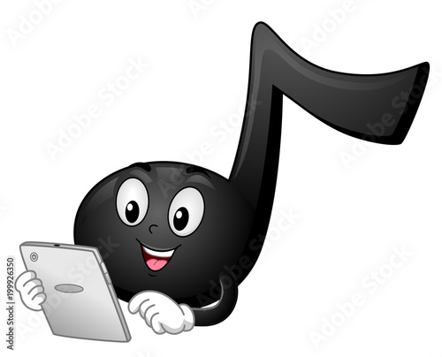 Mascot Music Note Tablet Il...