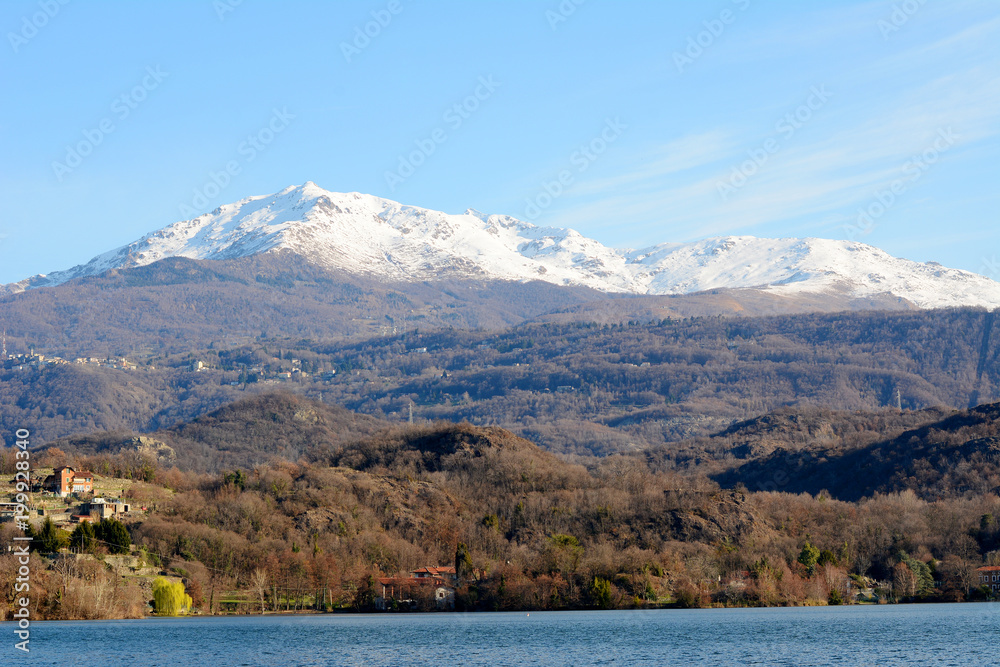 Sirio lake near the beautiful mountains, Italy, Europe.