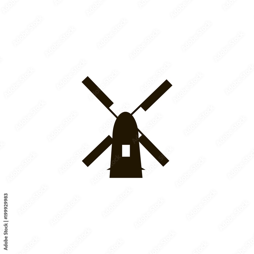 Windmill icon. flat design Windmill icon. flat design
