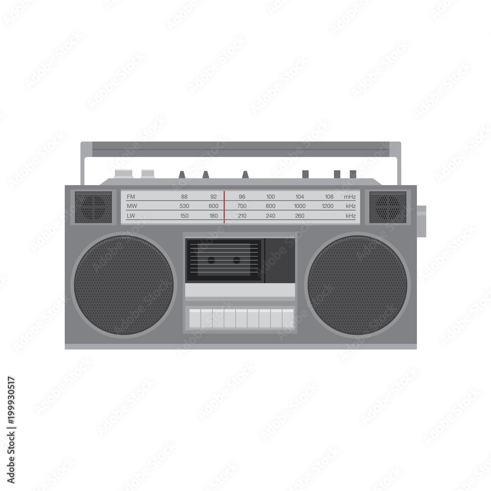 Retro cassette player. Tape recoder vector Retro cassette player. Tape recoder vector